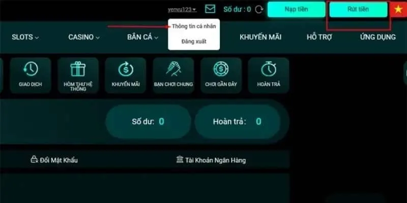 Hướng dẫn rút tiền từ nhà cái 8day