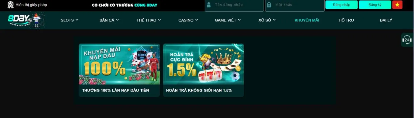 8day có nhiều chương trình khuyến mãi hấp dẫn